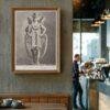 Greek Mythology Art Print – Masquerade Grenadier Poster, Ancient Sculpture, Greece, Light Academia Decor