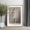 Greek Mythology Art Print – Masquerade Grenadier Poster, Ancient Sculpture, Greece, Light Academia Decor