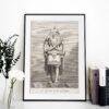 Greek Mythology Art Print – Masquerade Groom Poster, Ancient Sculpture, Greece, Light Academia Decor