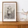 Greek Mythology Art Print – Masquerade Groom Poster, Ancient Sculpture, Greece, Light Academia Decor