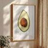 Country Life Educational Poster - Avocado, Watercolor Painting, Smooth Matte Art Print