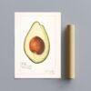 Country Life Educational Poster - Avocado, Watercolor Painting, Smooth Matte Art Print