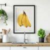 Country Life Educational Poster - Bananas, Watercolor Painting, Smooth Matte Art Print