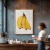 Country Life Educational Poster - Bananas, Watercolor Painting, Smooth Matte Art Print