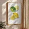 Country Life Educational Poster - Lemon, Watercolor Painting, Smooth Matte Art Print
