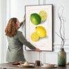 Country Life Educational Poster - Lemon, Watercolor Painting, Smooth Matte Art Print