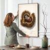 Country Life Educational Poster - Chestnut, Watercolor Painting, Smooth Matte Art Print