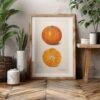 Country Life Educational Poster - Orange, Watercolor Painting, Smooth Matte Art Print