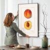 Country Life Educational Poster - Peach, Watercolor Painting, Smooth Matte Art Print