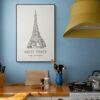London Landmark Art - Great Tower Wembley Park, Design No. 66, Architecture Sketch, Matte Print