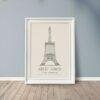 London Landmark Art - Great Tower Wembley Park, Design No. 18, Architecture Sketch, Matte Print