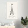 London Landmark Art - Great Tower Wembley Park, Design No. 64, Architecture Sketch, Matte Print