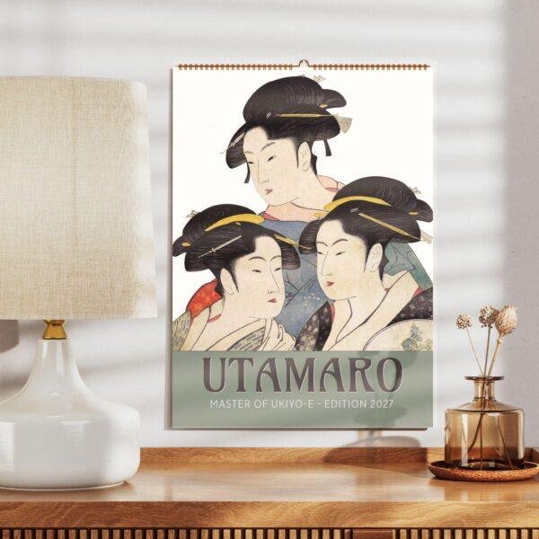 Kitagawa Utamaro Wall Calendar - Japanese Artist, Ukiyo e Art, Semi-Glossy Paper
