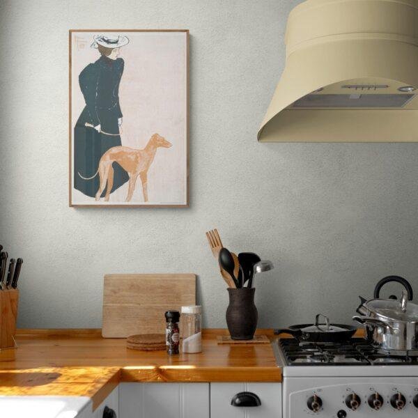 Edward Penfield – Greyhound Stroll, Bohemian Decor, Smooth Matte Art Print