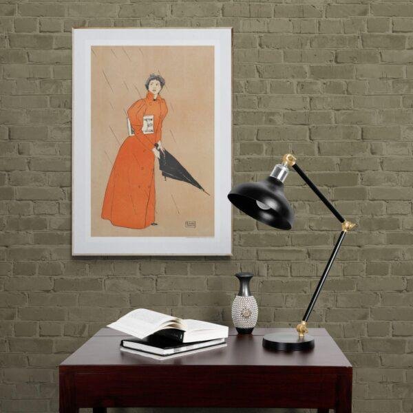 Edward Penfield – Scarlet Storm, Bohemian Decor, Smooth Matte Art Print