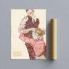 Egon Schiele - Lovers, Expressionist Masterpiece, Smooth Matte Art Print