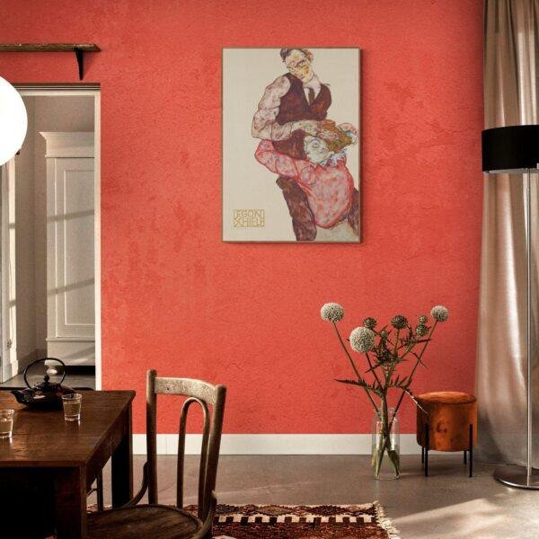 Egon Schiele - Lovers, Expressionist Masterpiece, Smooth Matte Art Print