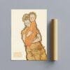 Egon Schiele - Mother & Child, Expressionist Masterpiece, Smooth Matte Art Print