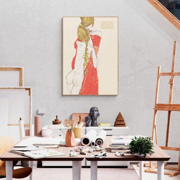 Egon Schiele - Mother & Daughter, Expressionist Masterpiece, Smooth Matte Art Print