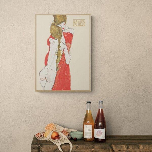 Egon Schiele - Mother & Daughter, Expressionist Masterpiece, Smooth Matte Art Print
