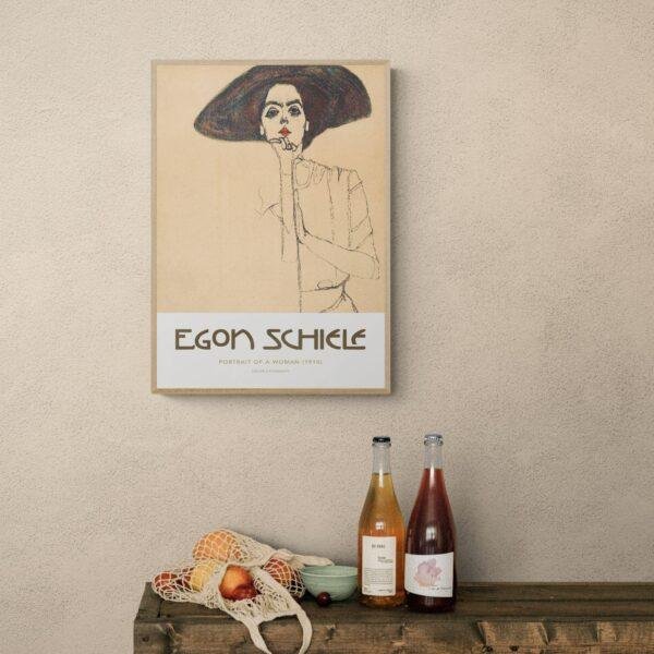 Egon Schiele - Portrait Of A Woman, Expressionist Masterpiece, Smooth Matte Art Print