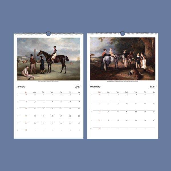 John Ferneley Wall Calendar – English Artist, Vintage Horse Art, Equestrian Gift, Semi-Glossy Paper