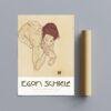 Egon Schiele - Crouching Nude Woman, Expressionist Masterpiece, Smooth Matte Art Print