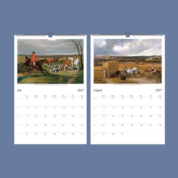 Horse Wall Art Calendar – English Artist, Frederick Herring Sr., Equestrian gift, Semi-Glossy Paper