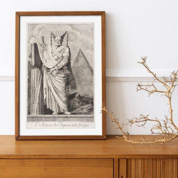 Greek Mythology Art Print – Masquerade Author Poster, Ancient Sculpture, Greece, Light Academia Decor
