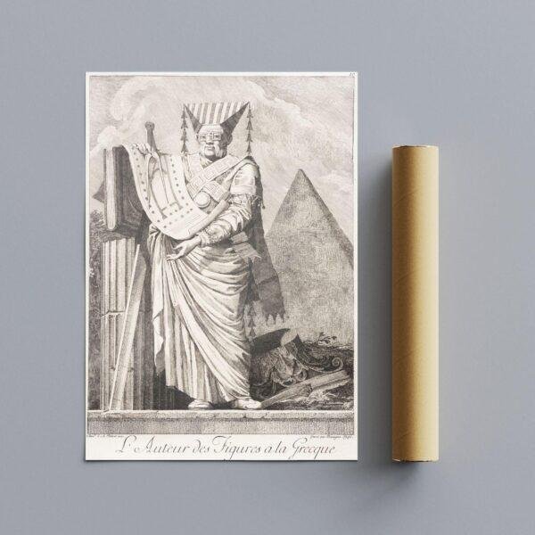 Greek Mythology Art Print – Masquerade Author Poster, Ancient Sculpture, Greece, Light Academia Decor