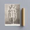 Greek Mythology Art Print – Masquerade Grenadier Poster, Ancient Sculpture, Greece, Light Academia Decor