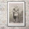 Greek Mythology Art Print – Masquerade Groom Poster, Ancient Sculpture, Greece, Light Academia Decor