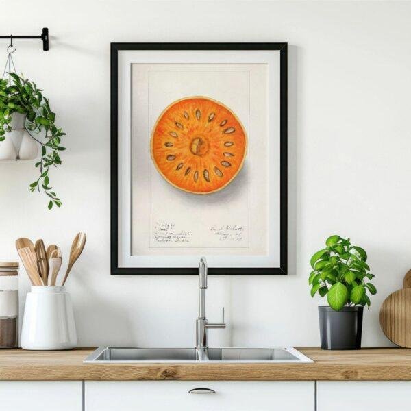 Country Life Educational Poster - Bael, Watercolor Painting, Smooth Matte Art Print