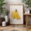 Country Life Educational Poster - Bananas, Watercolor Painting, Smooth Matte Art Print