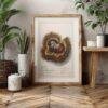 Country Life Educational Poster - Chestnut, Watercolor Painting, Smooth Matte Art Print