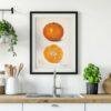 Country Life Educational Poster - Orange, Watercolor Painting, Smooth Matte Art Print