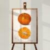 Country Life Educational Poster - Orange, Watercolor Painting, Smooth Matte Art Print