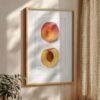Country Life Educational Poster - Peach, Watercolor Painting, Smooth Matte Art Print