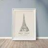 London Landmark Art - Great Tower Wembley Park, Design No. 66, Architecture Sketch, Matte Print