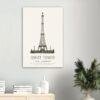 London Landmark Art - Great Tower Wembley Park, Design No. 37, Architecture Sketch, Matte Print