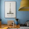 London Landmark Art - Great Tower Wembley Park, Design No. 37, Architecture Sketch, Matte Print