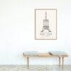 London Landmark Art - Great Tower Wembley Park, Design No. 18, Architecture Sketch, Matte Print