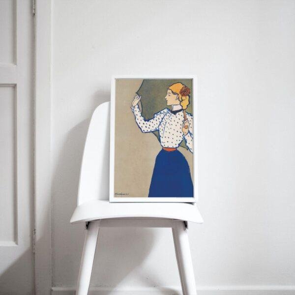 Edward Penfield – Afternoon Breeze, Bohemian Decor, Smooth Matte Art Print