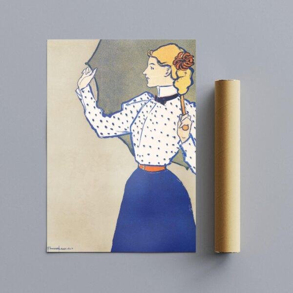 Edward Penfield – Afternoon Breeze, Bohemian Decor, Smooth Matte Art Print