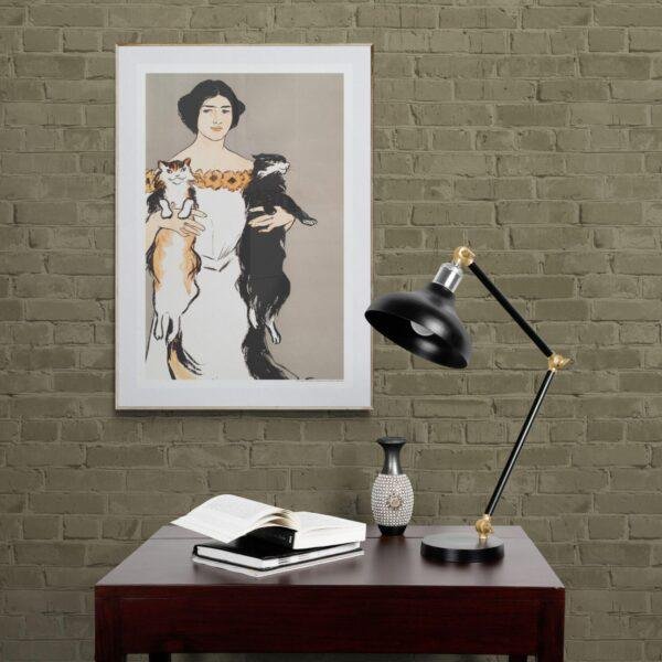 Edward Penfield – Feline Elegance, Bohemian Decor, Smooth Matte Art Print