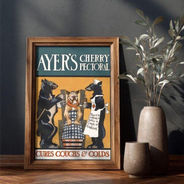 Edward Penfield – Ayer’s Remedy, Bohemian Decor, Smooth Matte Art Print