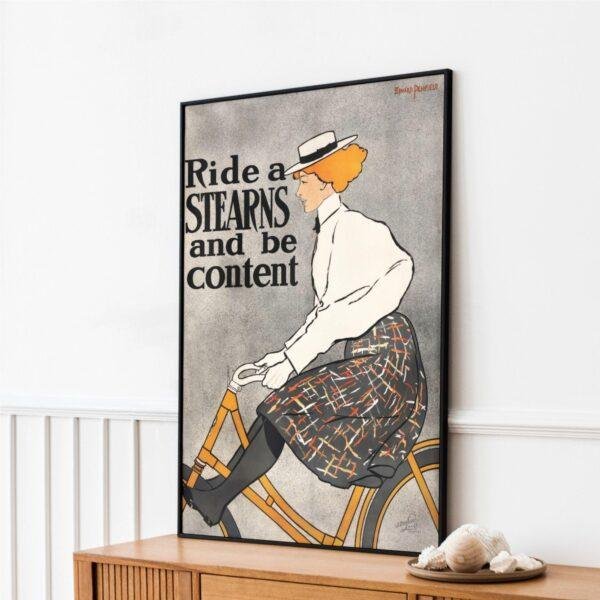 Edward Penfield – Content Ride, Bohemian Decor, Smooth Matte Art Print