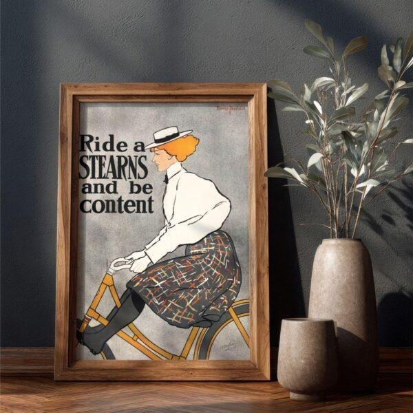 Edward Penfield – Content Ride, Bohemian Decor, Smooth Matte Art Print