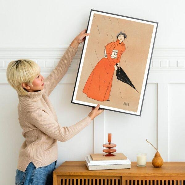 Edward Penfield – Scarlet Storm, Bohemian Decor, Smooth Matte Art Print