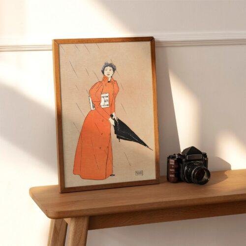 Edward Penfield – Scarlet Storm, Bohemian Decor, Smooth Matte Art Print